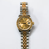 2021 Rolex Datejust 28 Champagne Roman Numerals Dial Two Tone Fluted Jubilee Ref. 279173 A001737