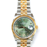 2021 Rolex Datejust 36 Green Roman Numerals Ref. 126233 A001467