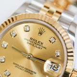 2023 Rolex Datejust 31 Champagne Diamonds Dial Fluted Jubilee Two Tone YG Ref. 278273 A001922