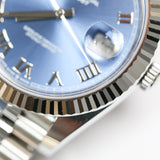 2023 Rolex Datejust 41 Azzuro Blue Dial Fluted Jubilee Ref. 126334 A001676