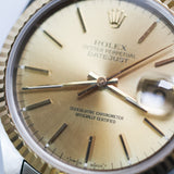 1994 Rolex Datejust 36 Champagne Index Dial 2T YG Ref. 16233 A001577