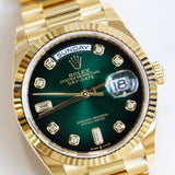 2024 Rolex Daydate 36 Green Ombré Dial 128238