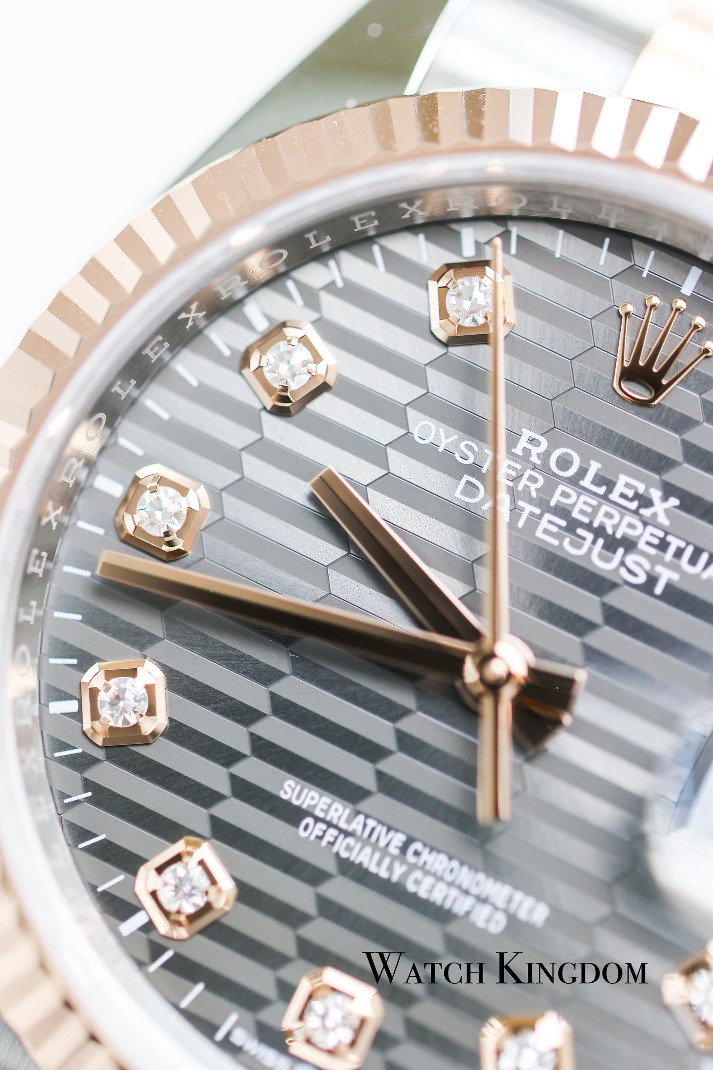 2023 Rolex Datejust 36 Grey Dial Fluted Jubilee Two Tone RG