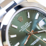 2026 Rolex Datejust 41 Smooth Oyster Mint Green Ref. 126300 A001365