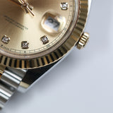 2023 Rolex Datejust 41 Champagne Diamonds Dial Fluted Jubliee Ref. 126333 A001712