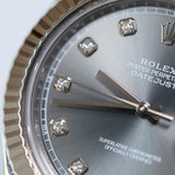 2017 Rolex Datejust II 41 Slate Diamonds Dial Fluted Oyster Ref. 116334 A001567