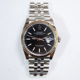 2025 Rolex Datejust 36 Black Index Dial Fluted Jubilee Ref. 126234 A001379