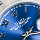 2026 Rolex Datejust 36 Blue Roman Numerals Fluted Jubilee Ref. 126234 A001586