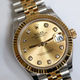 2023 Rolex Datejust 31 Champagne Diamonds Dial Fluted Jubilee Two Tone YG Ref. 278273 A001922