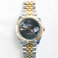 2023 Rolex Datejust 41 Wimbeldon Fluted Jubilee Two Tone Yellow Gold