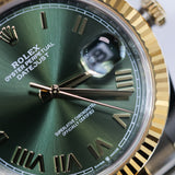 2026 Rolex Datejust 41 Two Tone Green Roman Dial Ref. 126333 A001757
