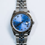 2023 Rolex Datejust 41 Azzuro Blue Dial Fluted Jubilee Ref. 126334 A001676