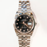 2020 Rolex Datejust 36 Black Diamonds Fluted Jubilee Ref. 126234 B00232