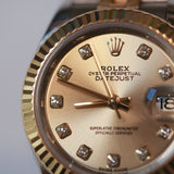 2017 Rolex Lady Datejust 28mm Champagne Diamonds Dial Two Tone YG Ref. 279173 B00320