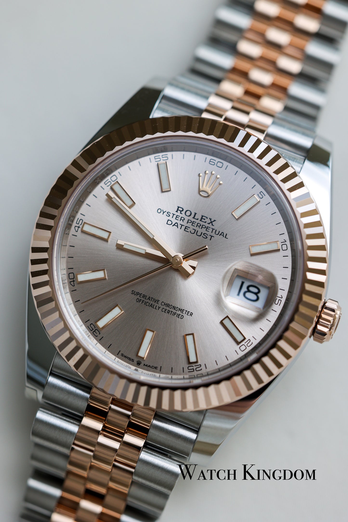 2023 Rolex Datejust 41 Sundust Dial Fluted Jubilee Two Tone Rose Gold