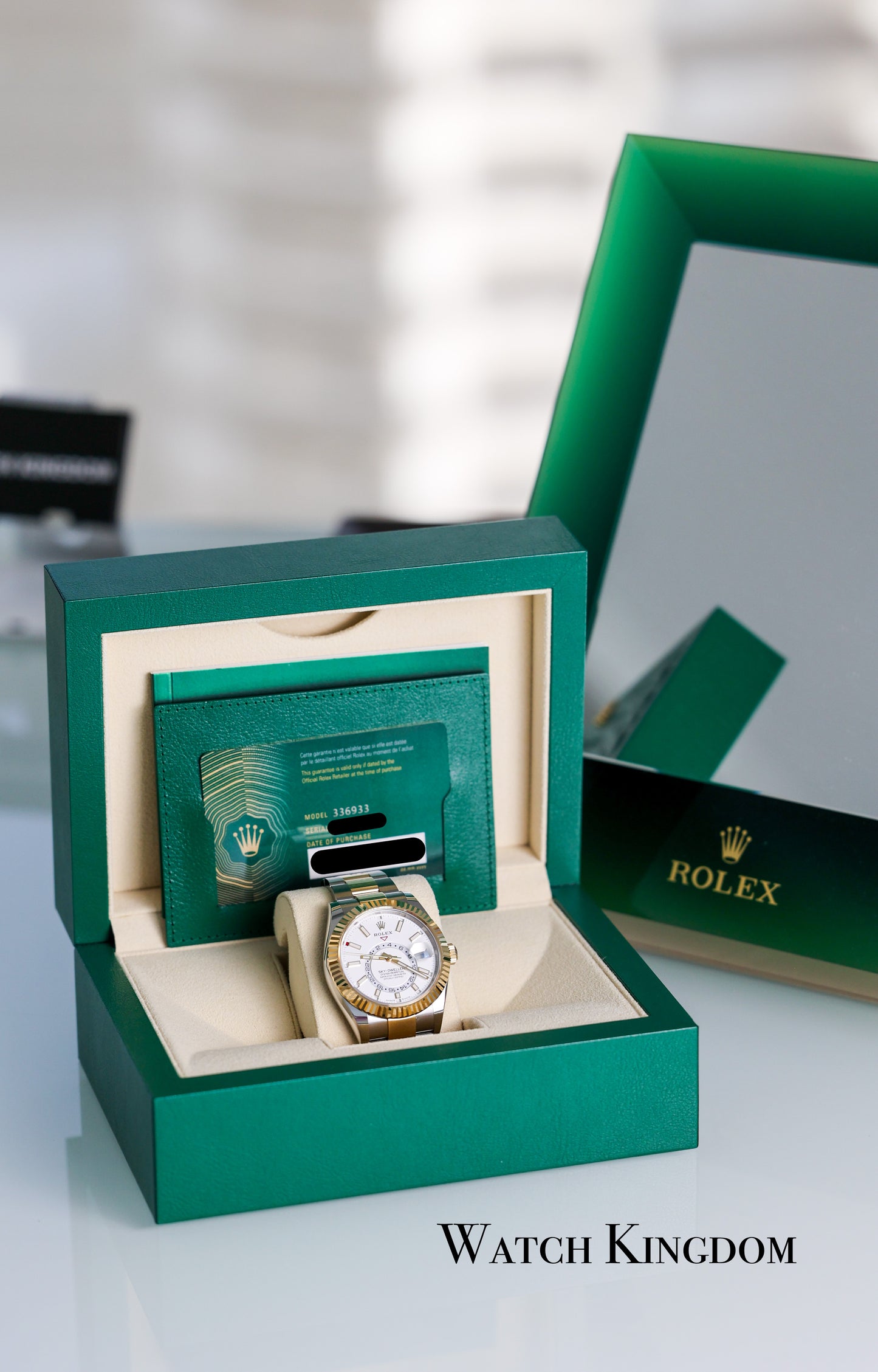 2023 Rolex Sky Dweller White Dial Fluted Two Tone YG