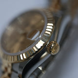 2021 Rolex Datejust 28 Champagne Roman Numerals Dial Two Tone Fluted Jubilee Ref. 279173 A001737