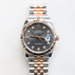 2023 Rolex Datejust 36 Grey Dial Fluted Jubilee Two Tone RG