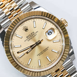 2025 Rolex Datejust 41 Champagne Index Dial  Ref. 126333 A001065