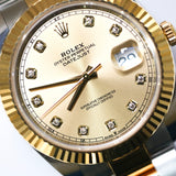 2024 Rolex Datejust 41 Champagne Diamonds Fluted Oyster Ref. 126333 A001459