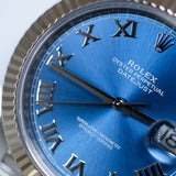 2021 Rolex Datejust 41 Azzuro Blue Fluted Jubilee Ref. 126334 A001776