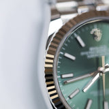 2026 Rolex Datejust 36 Mint Green Fluted Jubilee Ref.126234 A001423