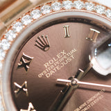 2025 Rolex Datejust 28 Chocolate Diamonds Bezel Ref. 279135RBR A001600