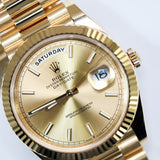 2023 Rolex Daydate 40 Yellow Gold Champagne Index Ref. 228238 A000982