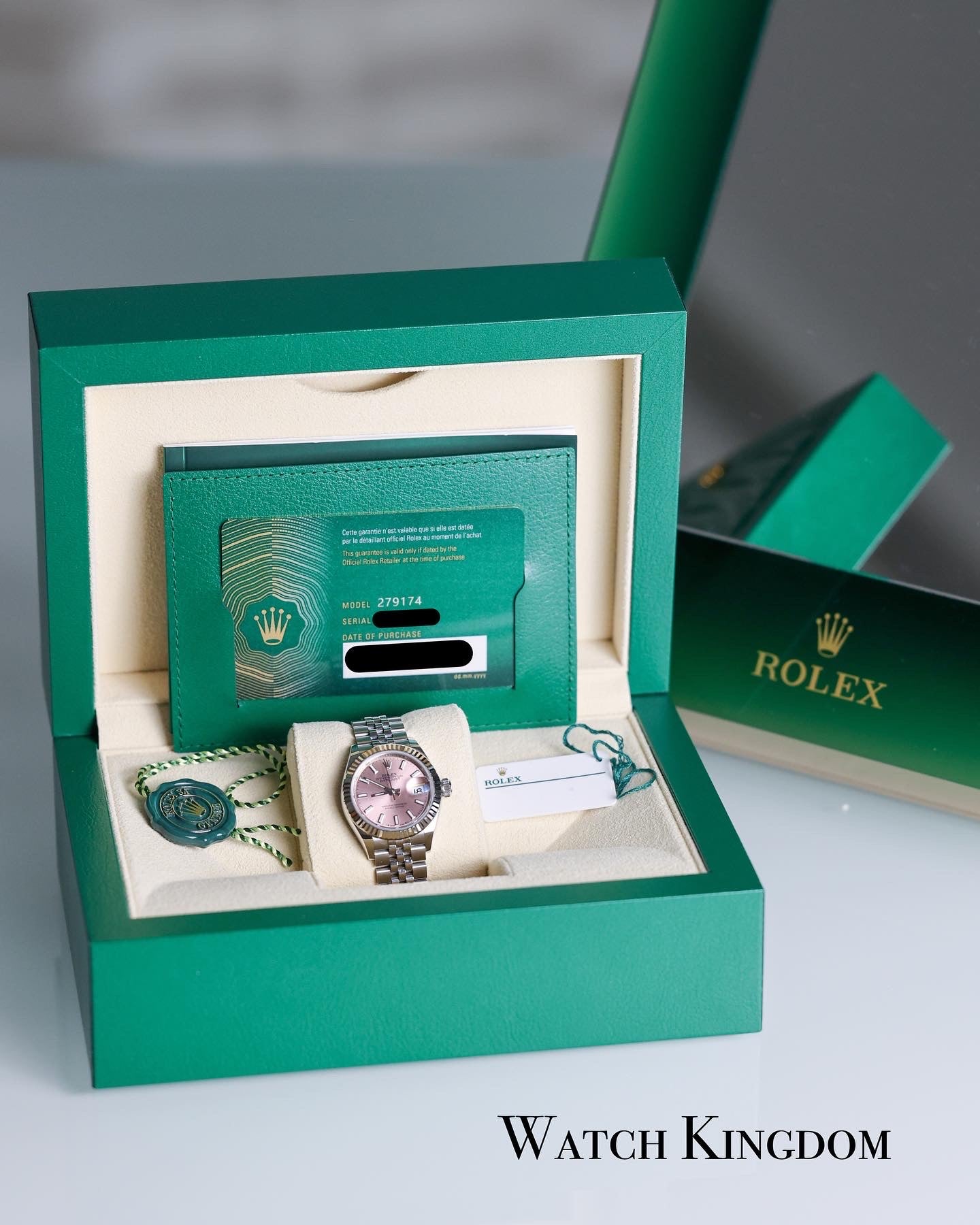 2021 Rolex Datejust 28 Pink Dial Fluted Jubilee