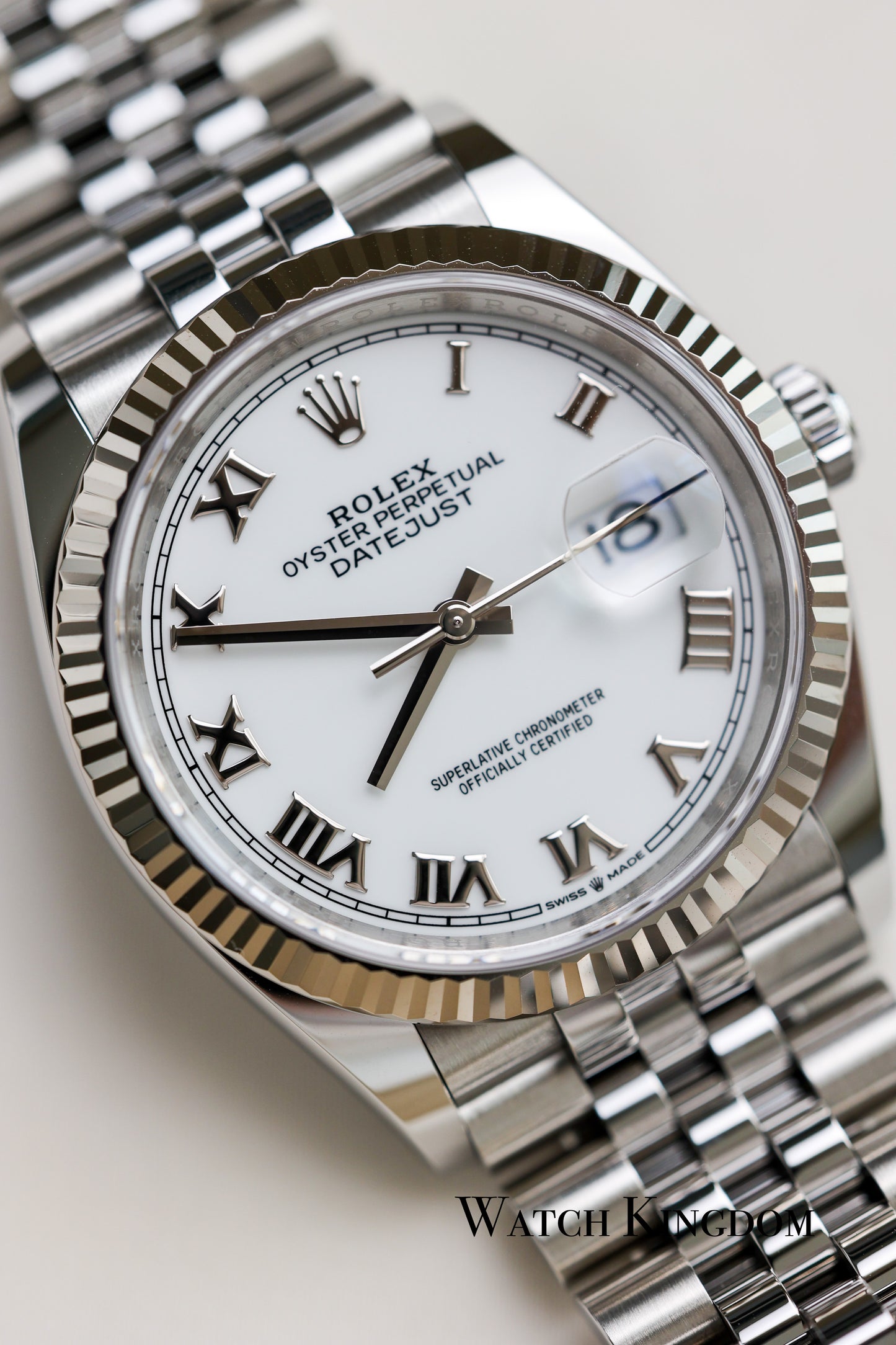 2023 Rolex Datejust 36 White Dial Fluted Jubilee