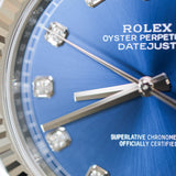 2025 Rolex Datejust 41 Blue Diamond Dial Ref. 126334