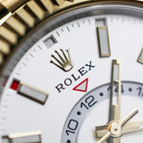 2023 Rolex Sky-Dweller White Dial Fluted Jubilee Two Tone YG