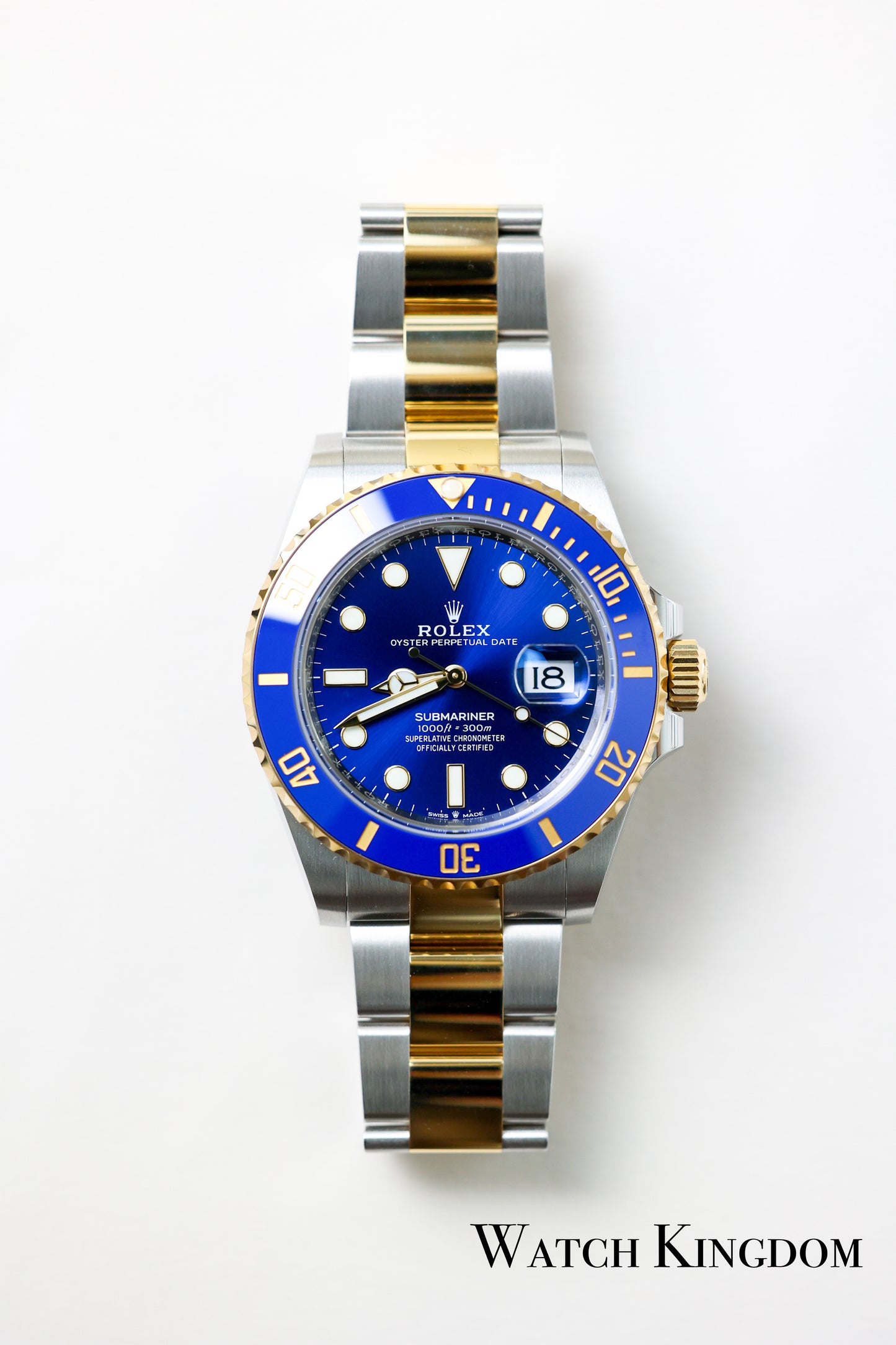 Rolex Submariner Date Blue Dial Two Tone YG