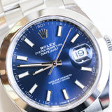 2022 Rolex Datejust 41 Blue Dial 126300