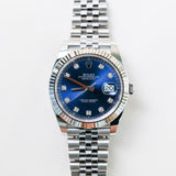 2023 Rolex Datejust 41 Blue Diamonds Dial Fluted Jubilee