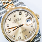2025 Rolex Datejust 36 Champagne Diamond Dial Ref. 126233 A001093