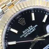 2024 Rolex Datejust 41 Black Index Dial Two Tone YG Ref. 126333 A001801