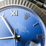 2023 Rolex Datejust 41 Azzurro Blue Dial Fluted Jubilee Ref. 126334 A001115