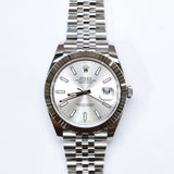 2022 Rolex Datejust 41mm Silver Dial Fluted Jubilee Ref. 126334 B00092