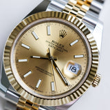 2025 Rolex Datejust 41 Champagne Index Dial Ref. 126333