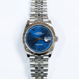 2026 Rolex Datejust 36 Blue Roman Numerals Fluted Jubilee Ref. 126234 A001586