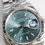 2026 Rolex Datejust 36 Mint Green Fluted Jubilee Ref. 126234 B00043