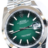 2026 Rolex Datejust 41 Smooth Jubilee Ombre Green Dial Ref. 126300 A001787