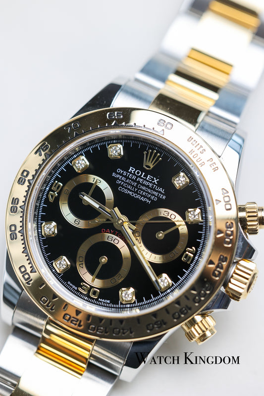2021 Rolex Daytona Black Dial Two Tone YG