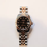 2017 Rolex Lady Datejust 31 Black Diamonds Dial Diamonds Bezel Two-tone RG Ref. 178341 B00350