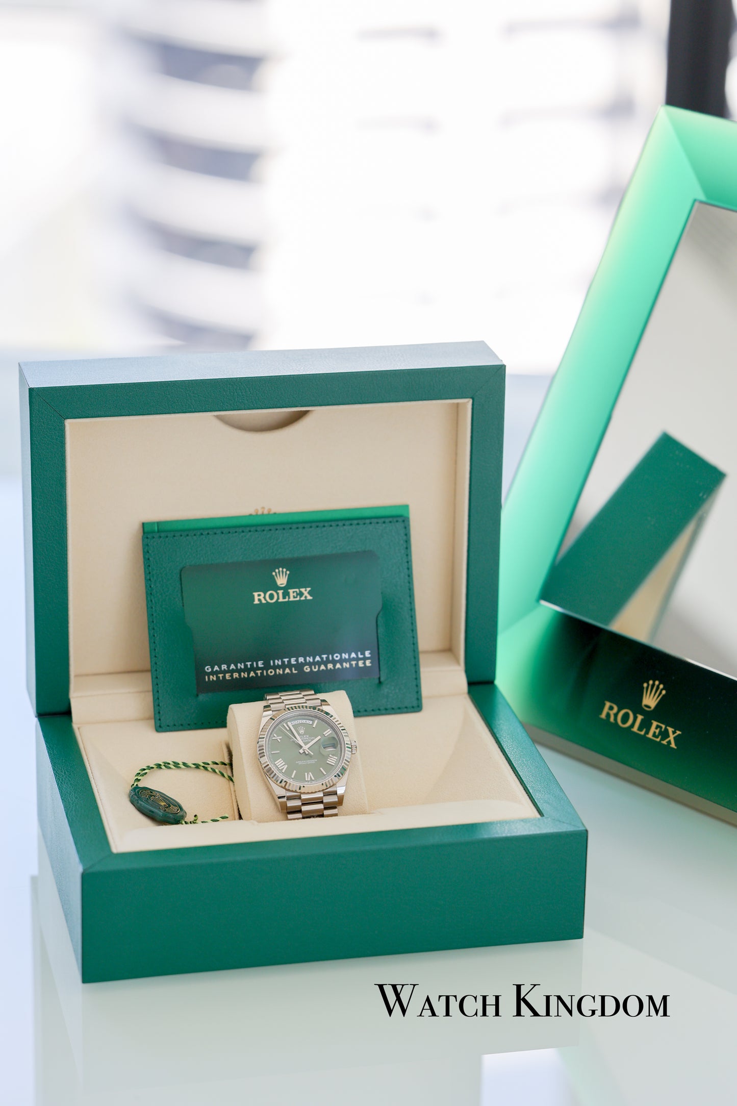 2022 Rolex Daydate 40 Olive Green Dial WG