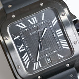 2024 Cartier Santos Black Strap Large Ref. WSSA0039  A001884