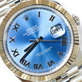 2026 Rolex Datejust 41 Azzuro Blue Dial Fluted Jubilee Ref. 126334 A001470
