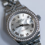 2023 Rolex Lady Datejust 28 Silver Roman Dial Ref. 279384RBR A001868