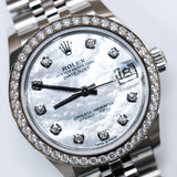 2025 Rolex Datejust 31 'MOP' Diamond Dial Diamonds Bezel Ref.278384RBR A000970